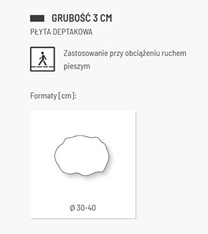 BRUK-BET ALTUS płyta deptakowa WET CAST ∅ 30-40